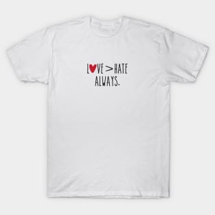 Love > Hate T-Shirt